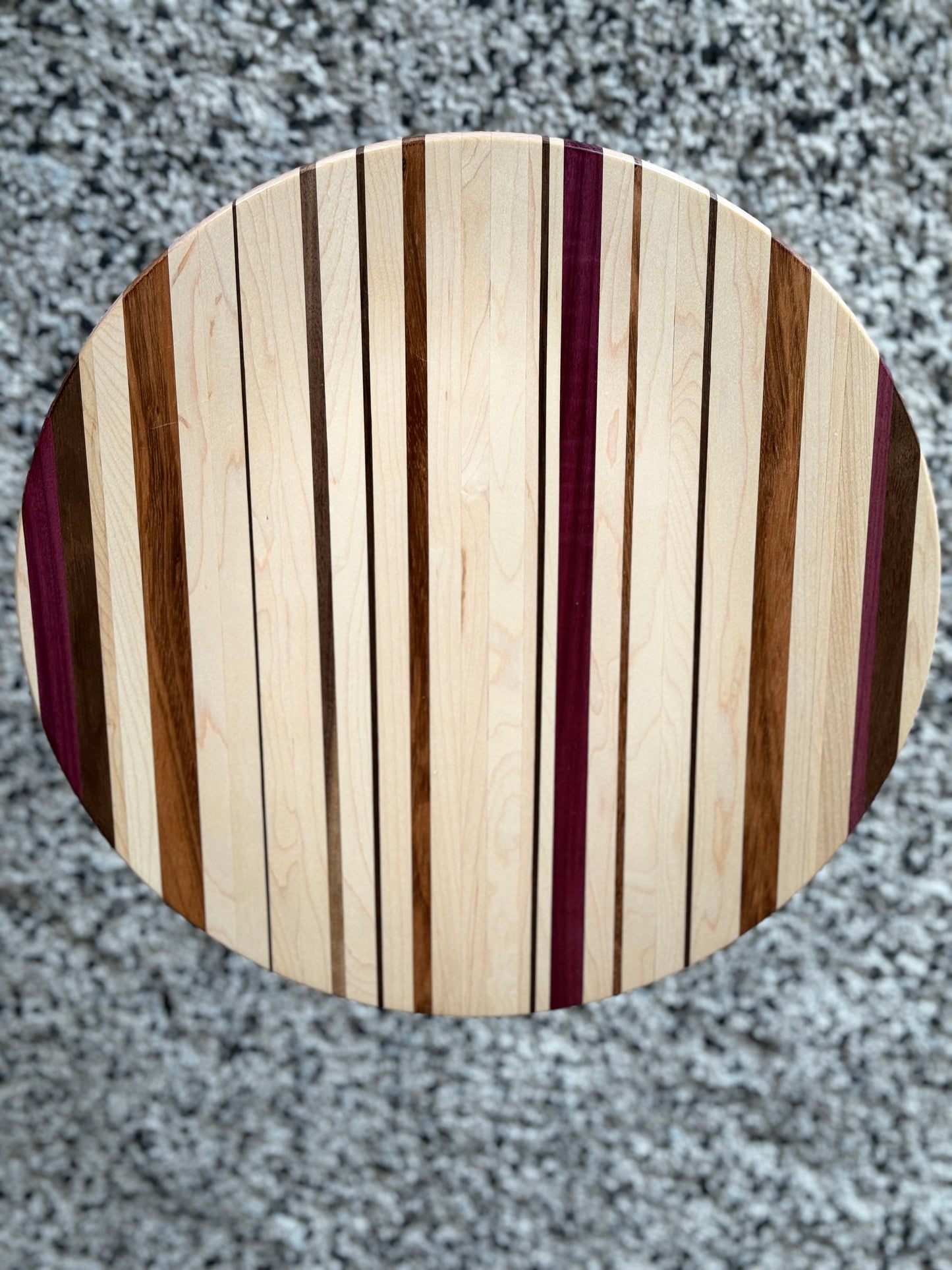 MAPLE+CHERRY+PURPLEHEART+TIGERWOOD END TABLE