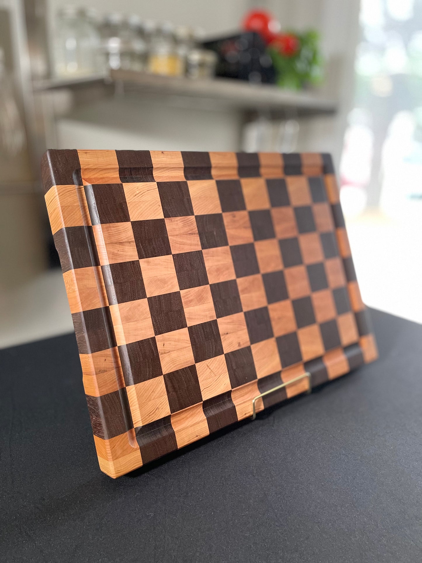 "CLIFFORD" CHERRY+WALNUT END GRAIN CUTTING BOARD