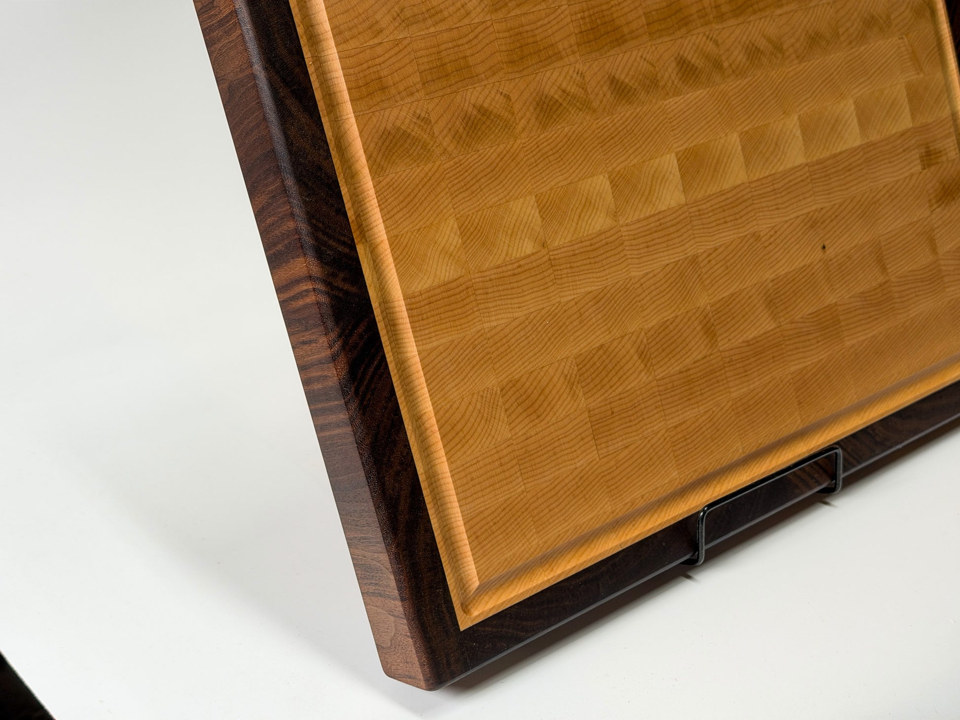 Side edge profile of handmade walnut edge grain cutting board, Ottawa Lumber Bin